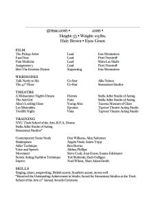 LA Acting Resume Example
